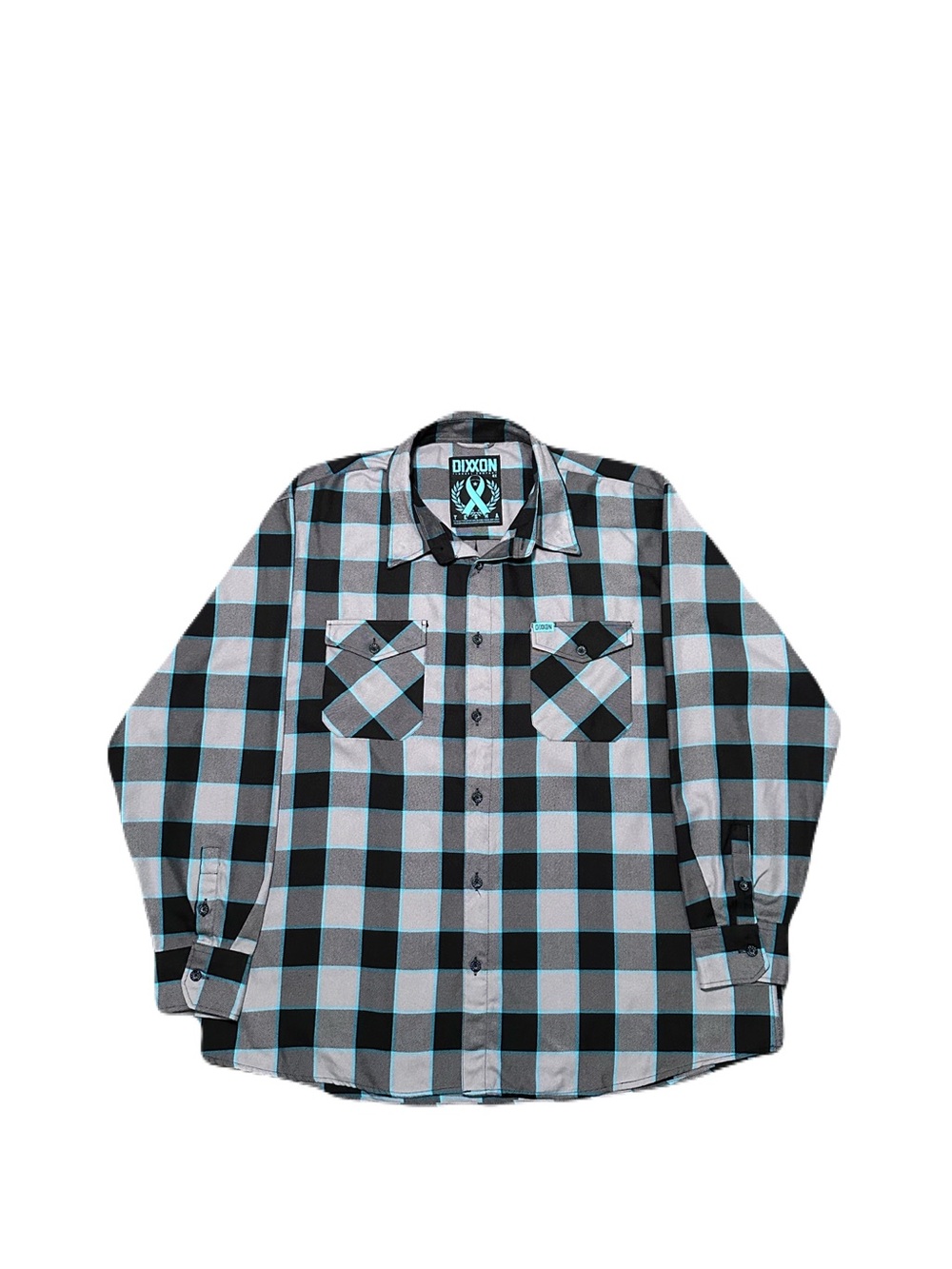 Dixxon Flannel Co. Tesha Men’s 4XL Shirt Plaid Long Sleeve Grey Blue
